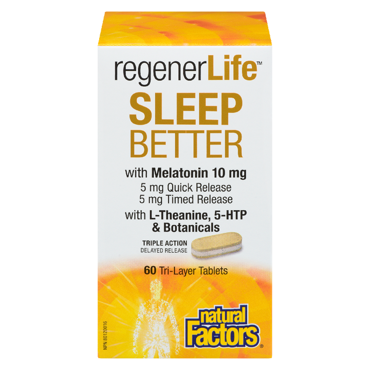 Natural Factors RegenerLife Sleep Better Tri-layer 60&