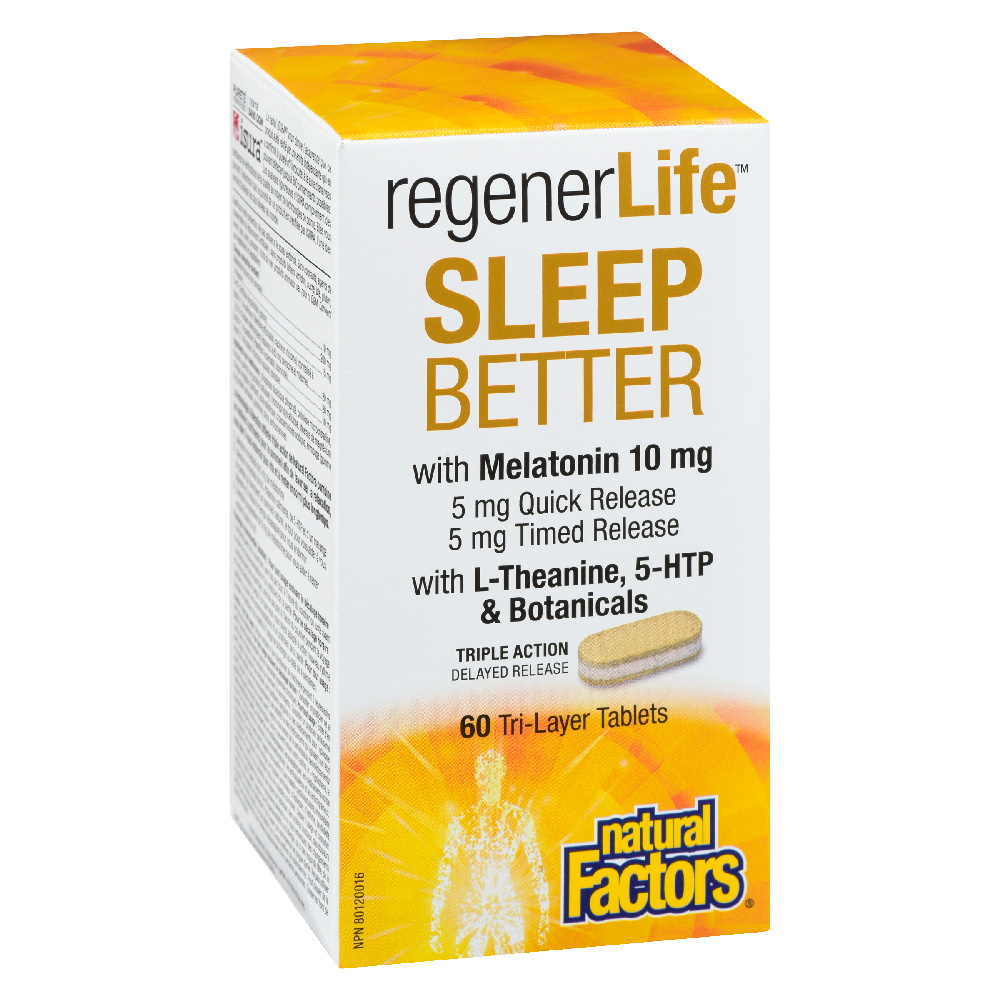Natural Factors RegenerLife Sleep Better Tri-layer 60&
