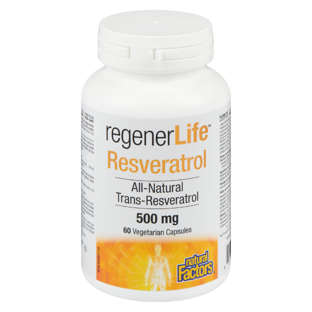 Natural Factors RegenerLife Resveratrol 500mg 60&
