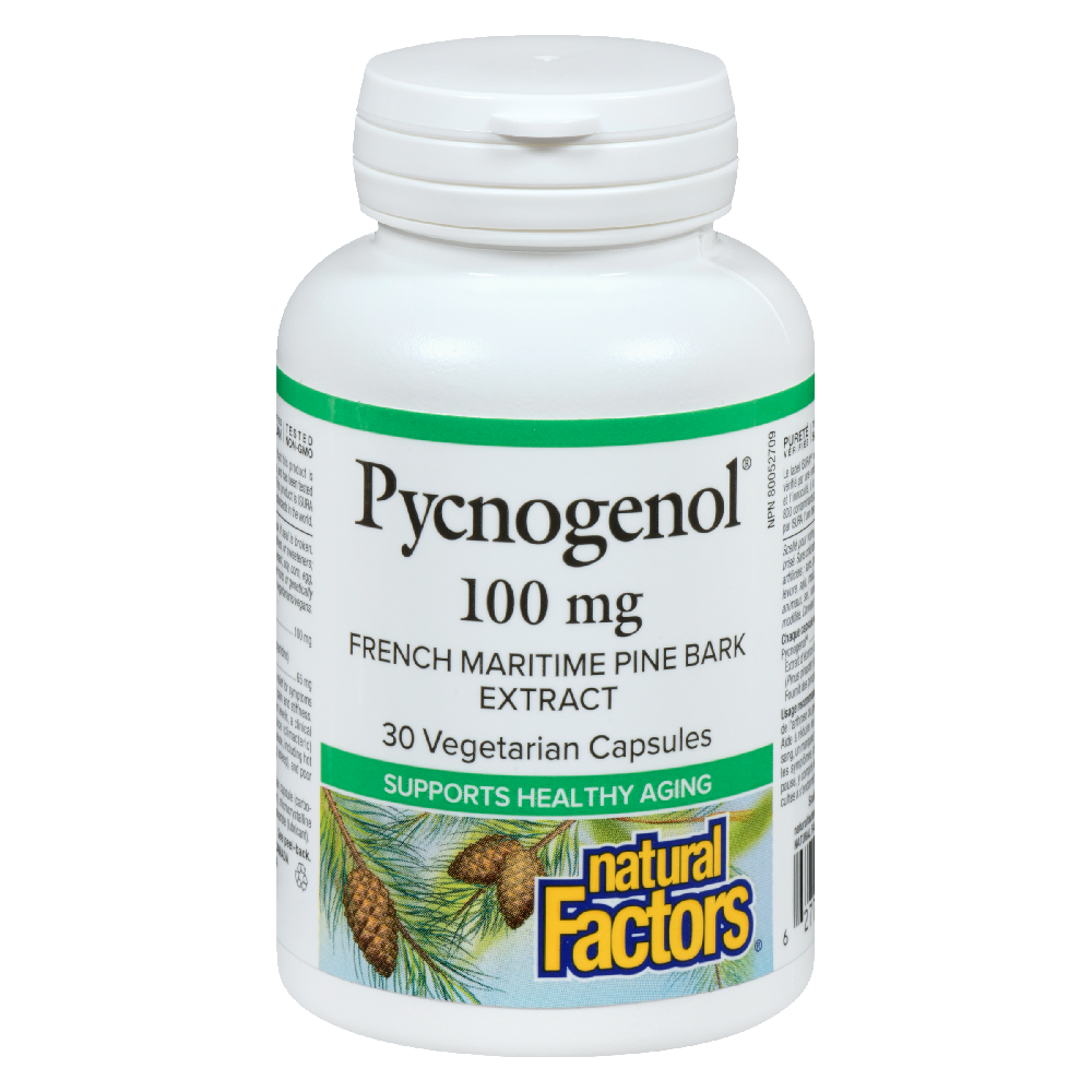 Natural Factors Pycnogenol  100 mg  30 Vegetarian Capsules