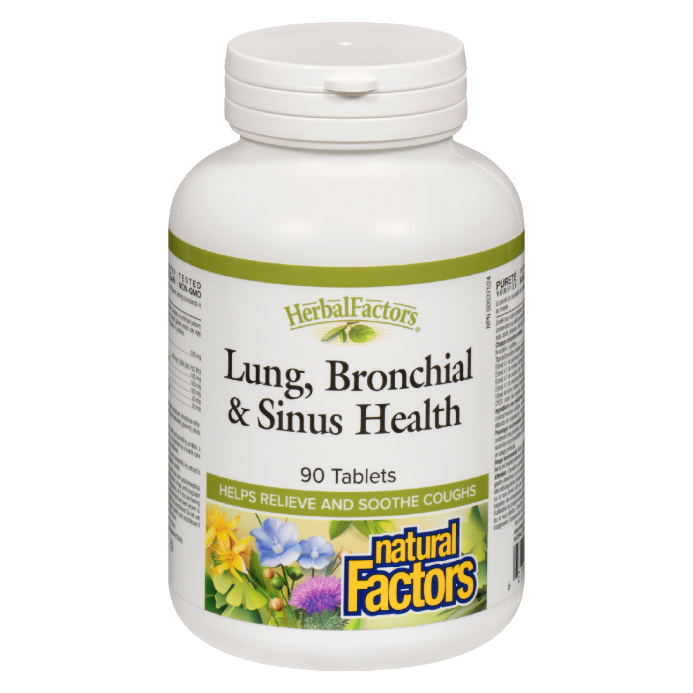 Natural Factors Lung, Bronchial & Sinus Health   90 Tablets