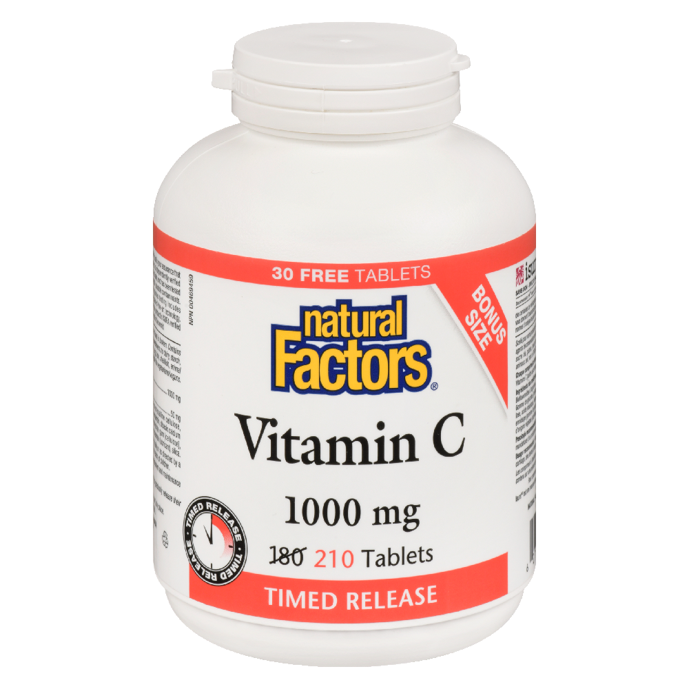 Natural Factors Vitamin C Time Release  1000 mg  210 Tablets