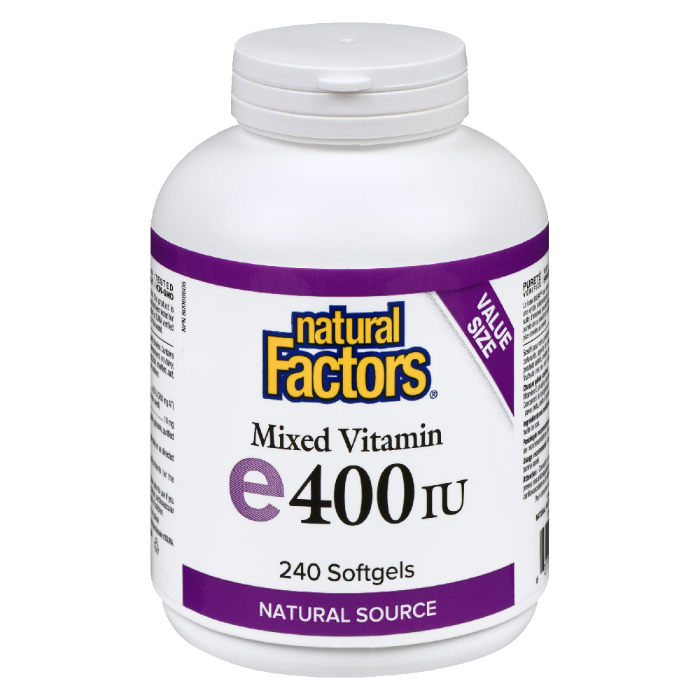 Natural Factors Mixed Vitamin E Natural Source  400 IU  240 Softgels