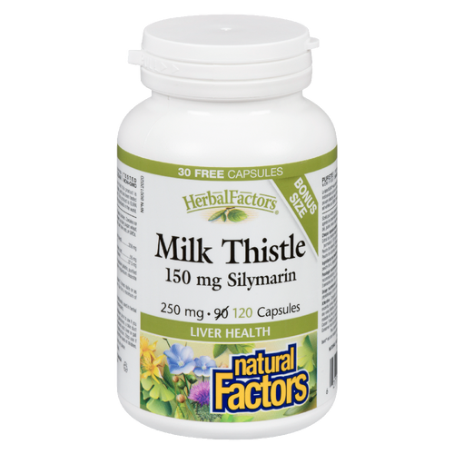 Natural Factors Milk Thistle   250 mg  120 Capsules