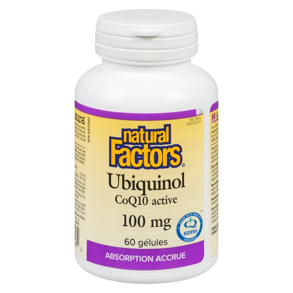 Natural Factors Ubiquinol Active CoQ10  100 mg  60 Softgels