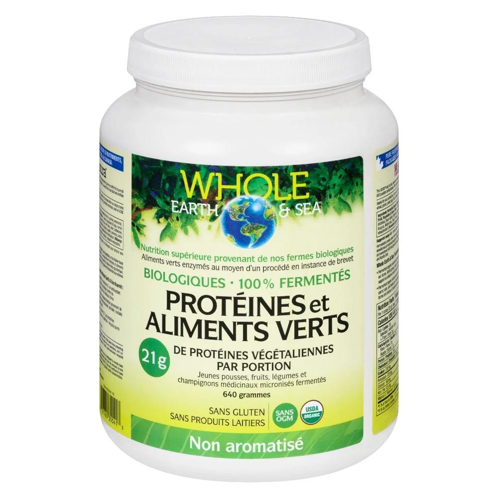 Whole Earth &amp; Sea Fermented Organic Protein &amp; Greens   640 g Powder Unflavoured