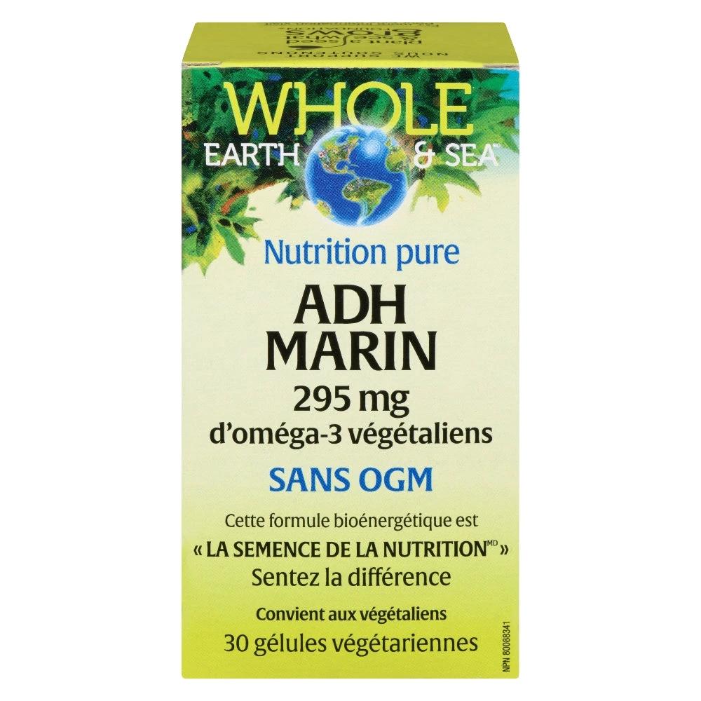 Whole Earth &amp; Sea Pure Food Marine DHA Vegan Omega-3  300 mg  30 Vegetarian Softgels