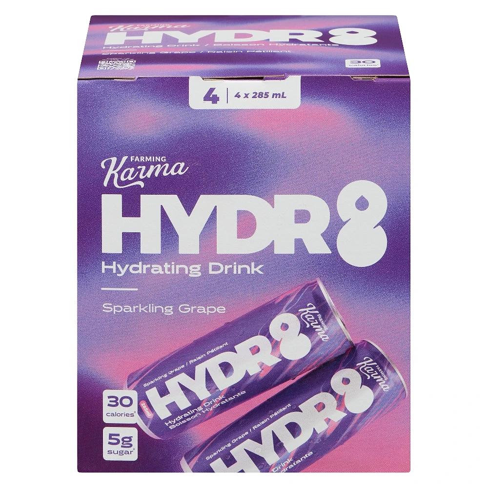 Grape Hydr8 Sparkling Beverage 4X285ml