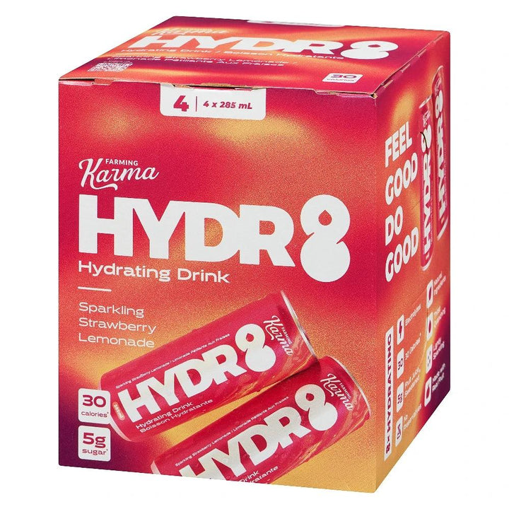Strawberry Lemonade Hydr8 Sparkling Beverage 4X285ml
