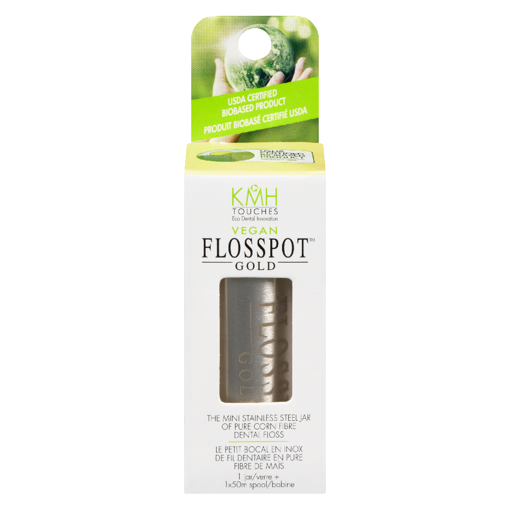 Flosspot GOLD vegan dental floss