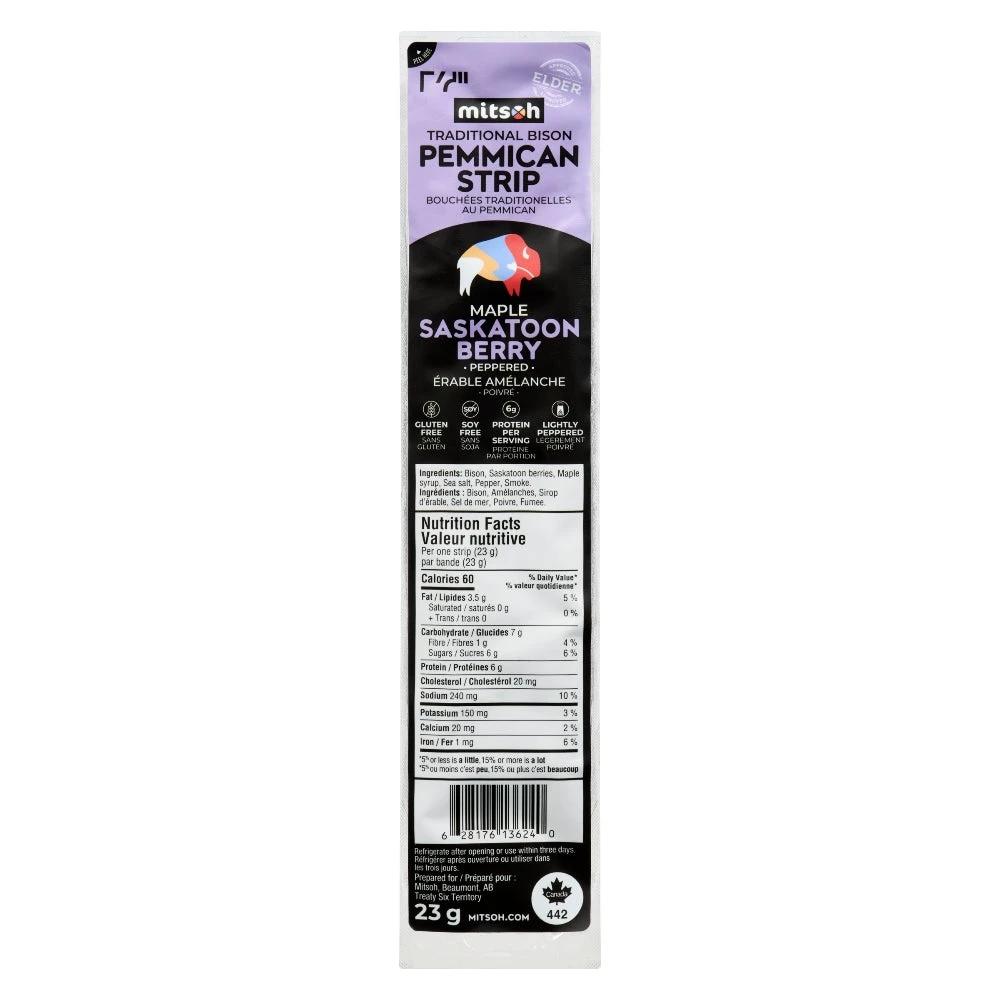 Maple Saskatoon Berry Pemmican Strips