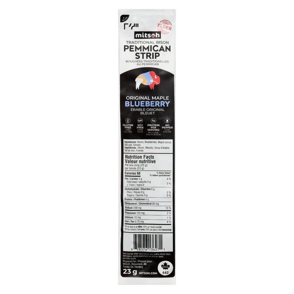 Original Maple Saskatoon Berry Pemmican Strips (No Pepper)