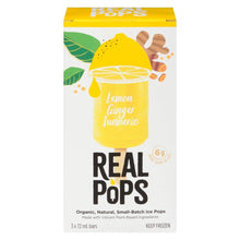 Load image into Gallery viewer, Real Pops Lemon Ginger Turmeric 3bars