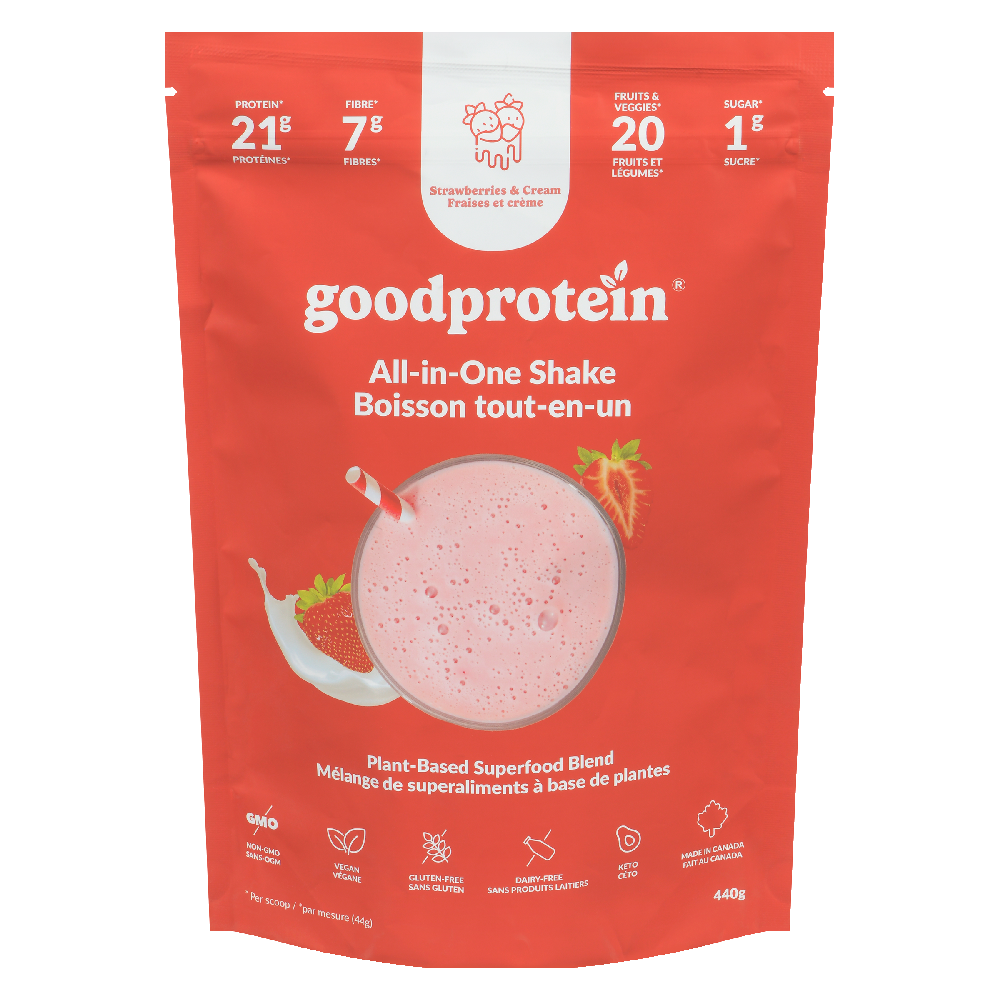 Plant Based Protein Superfood Shake- Strawberries &amp; Cream 440g