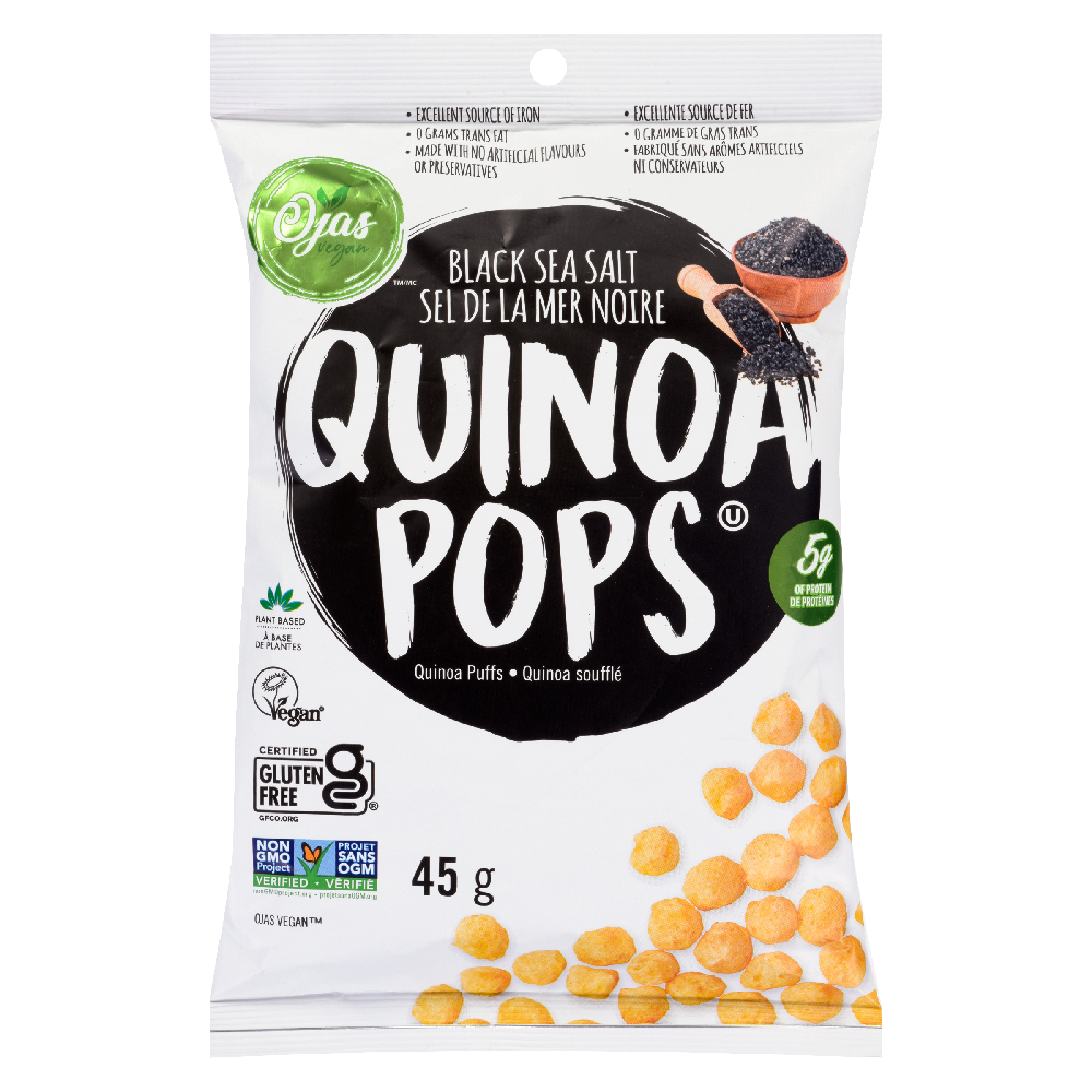 Ojas Vegan Sea Salt Quinoa Pops 45g