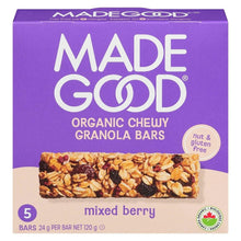 Load image into Gallery viewer, Berry Granola Bars 5x24g