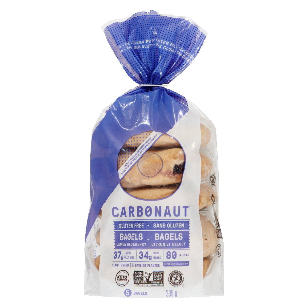 CARBONAUT BAGELS LEMON BLUEBERRY GF 335G