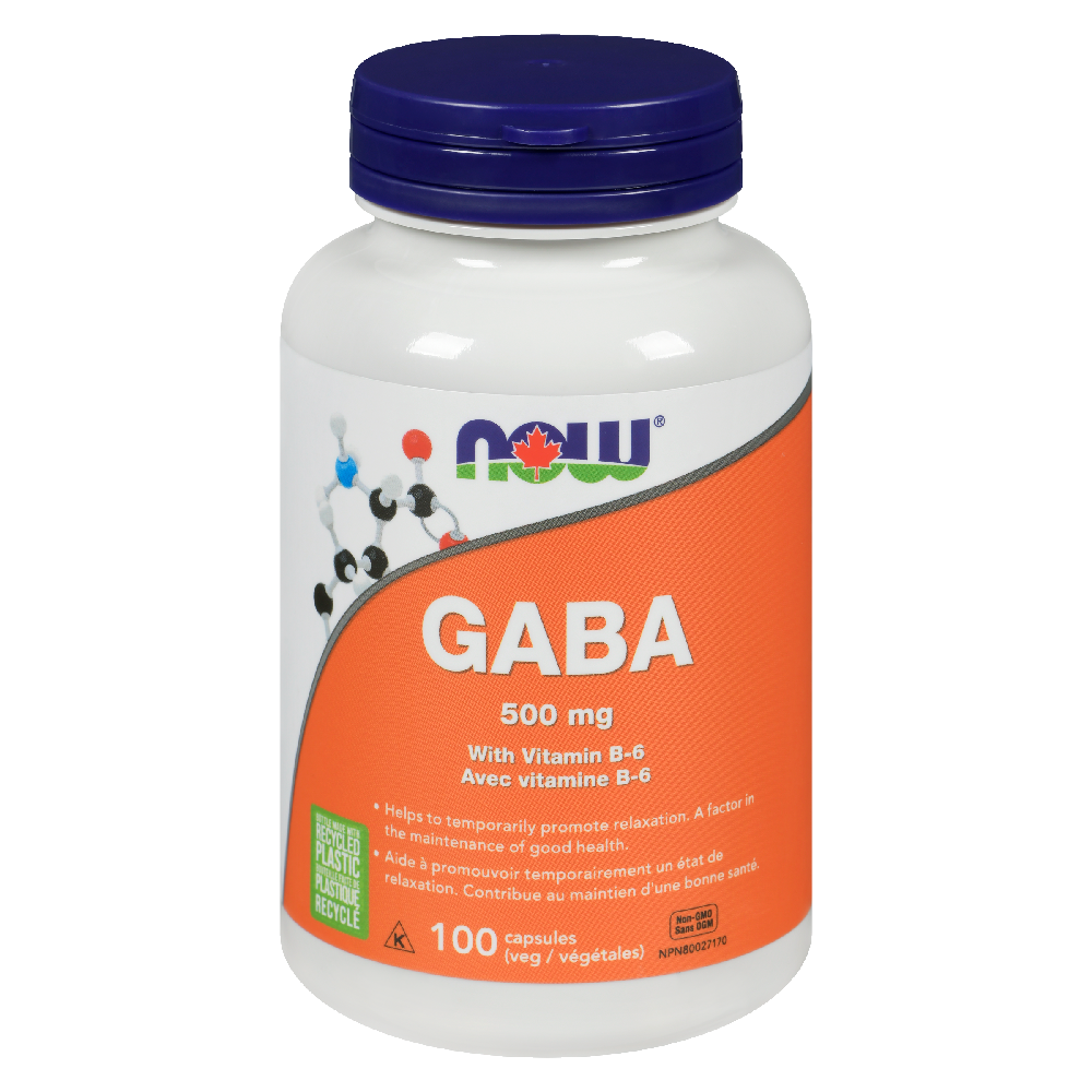 NOW GABA 500MG + B6 2MG 100&