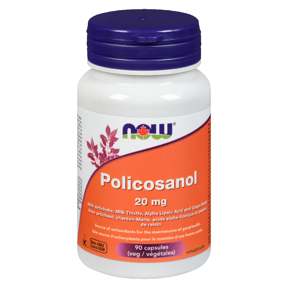 NOW POLICOSANOL 20MG+ALA 90VCAPS