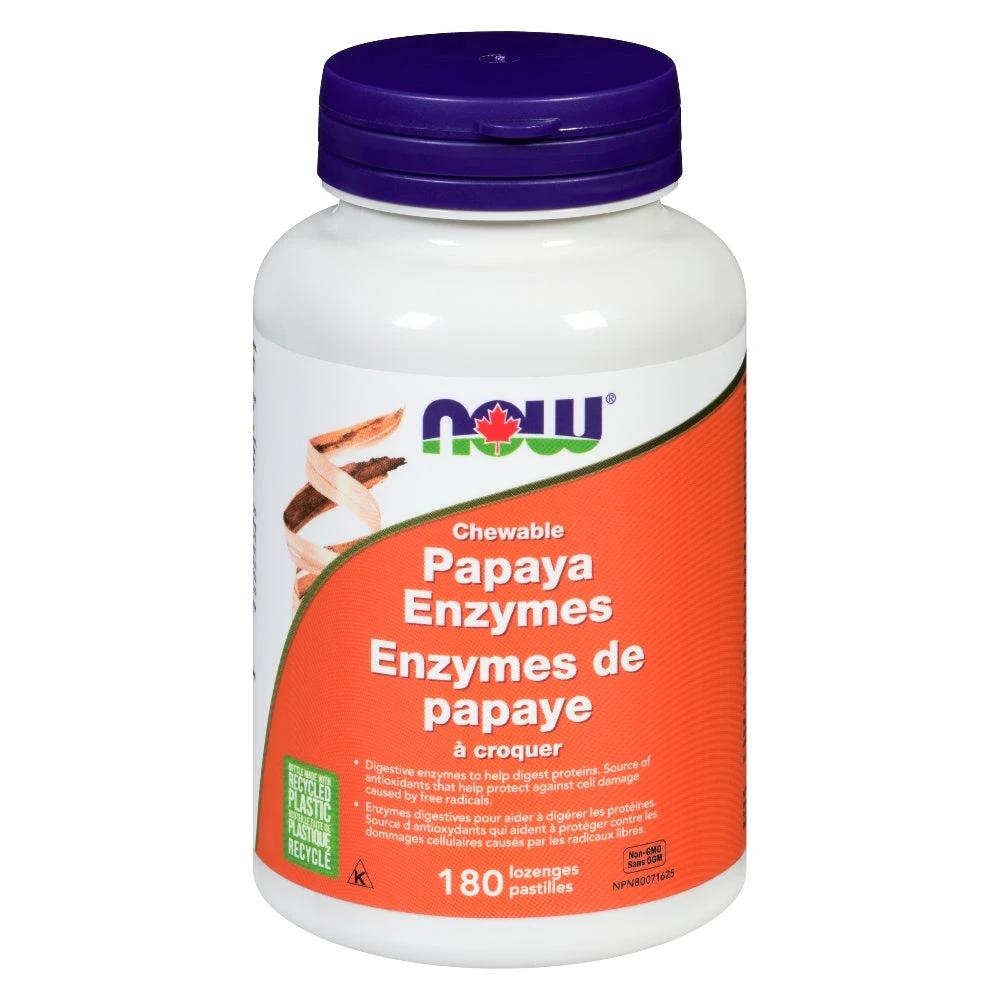 NOW ENZYMES PAPAYA CHEWS 180S