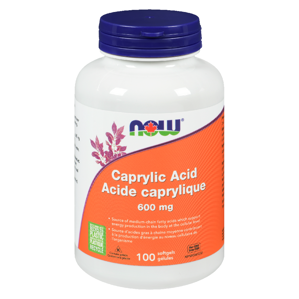 NOW CAPRYLIC ACID 600MG 100S