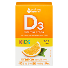 Load image into Gallery viewer, Platinum Vitamin D Drops Kids 2-12Y 15Ml