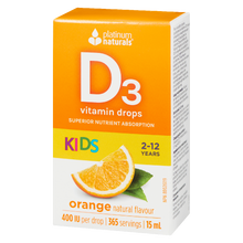 Load image into Gallery viewer, Platinum Vitamin D Drops Kids 2-12Y 15Ml