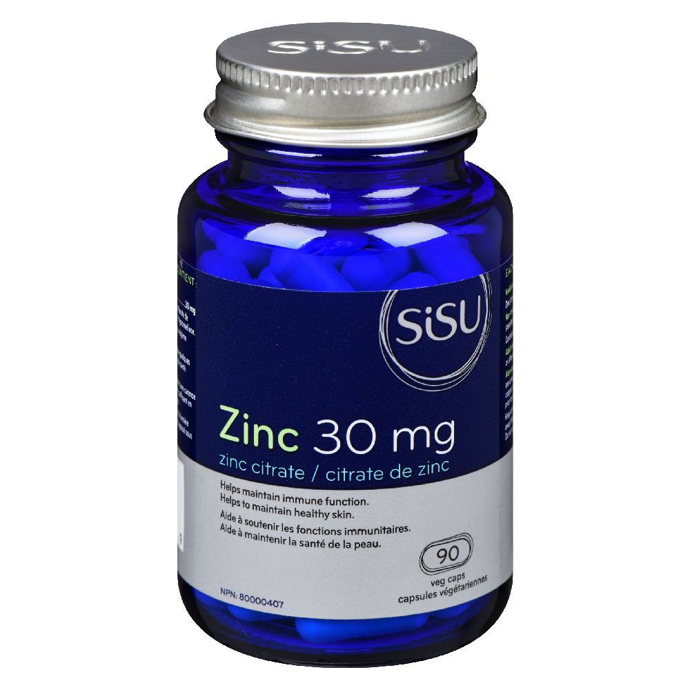 SISU ZINC CITRATE 30MG CAPS 90'S