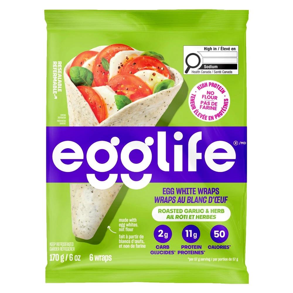Roasted Garlic &amp; Herb Egg White Wraps 170G