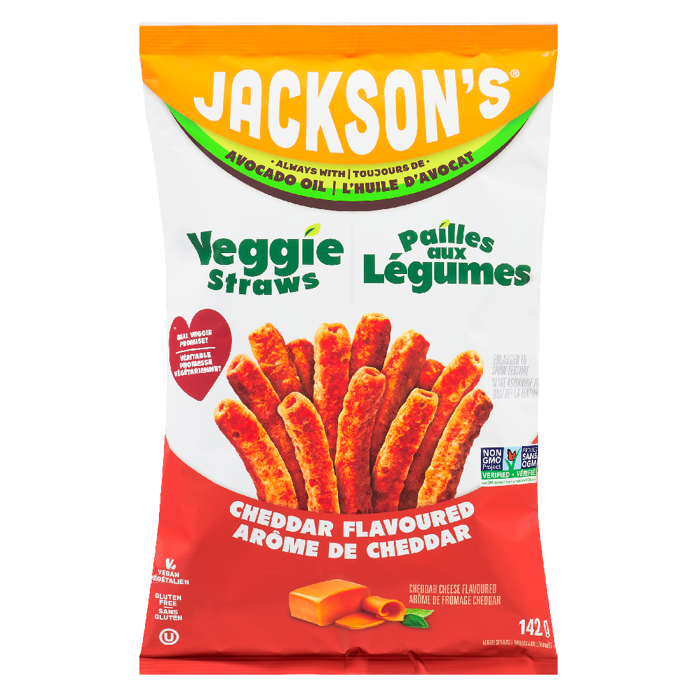 Super Veggie Straws in Avocado Oil - Cheddar 142g