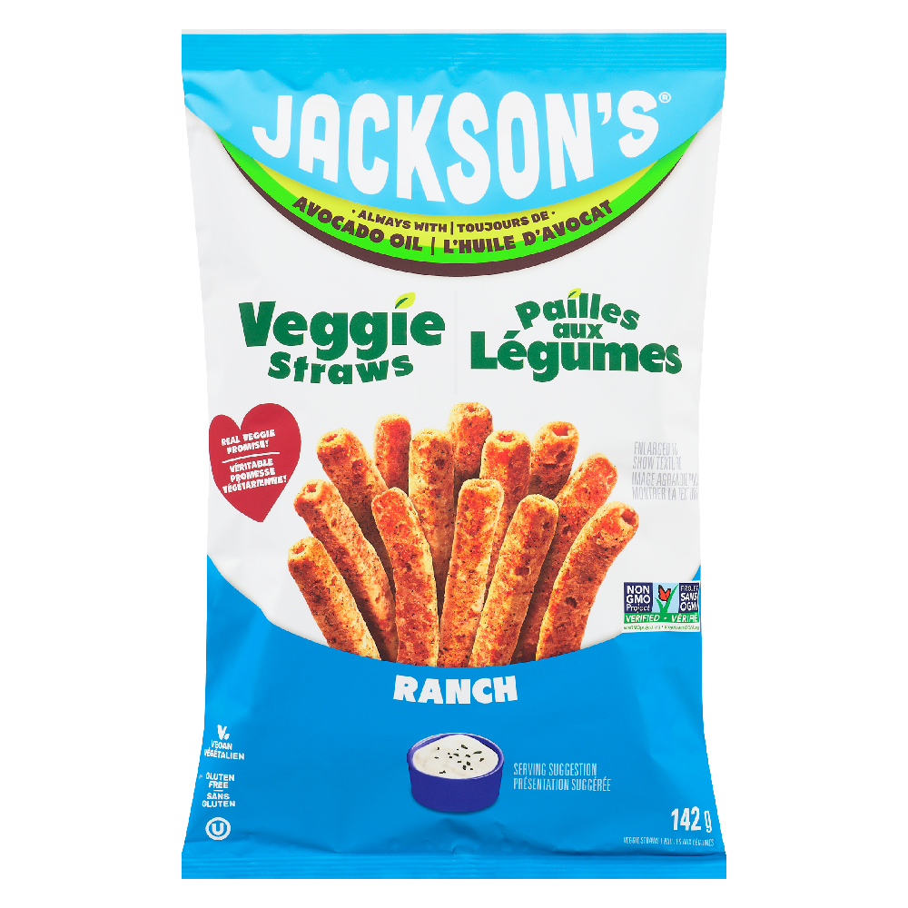 Super Veggie Straws in Avocado Oil - Ranch 142g