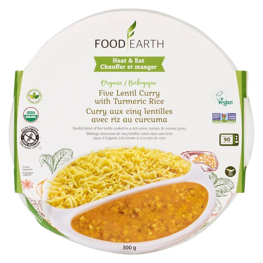 Entree- Organic Five Lentil Curry with Turmeric Rice