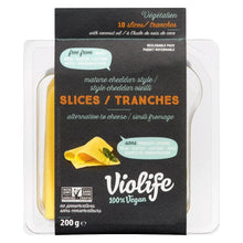 Load image into Gallery viewer, Vio Life Vegan Mature  Cheddar Slices 200g