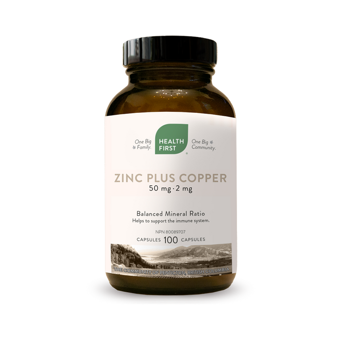 Health First Zinc Plus Copper, 100 capsules
