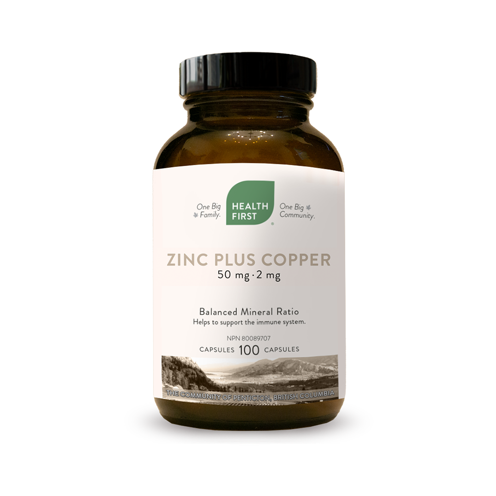 Health First Zinc Plus Copper, 100 capsules