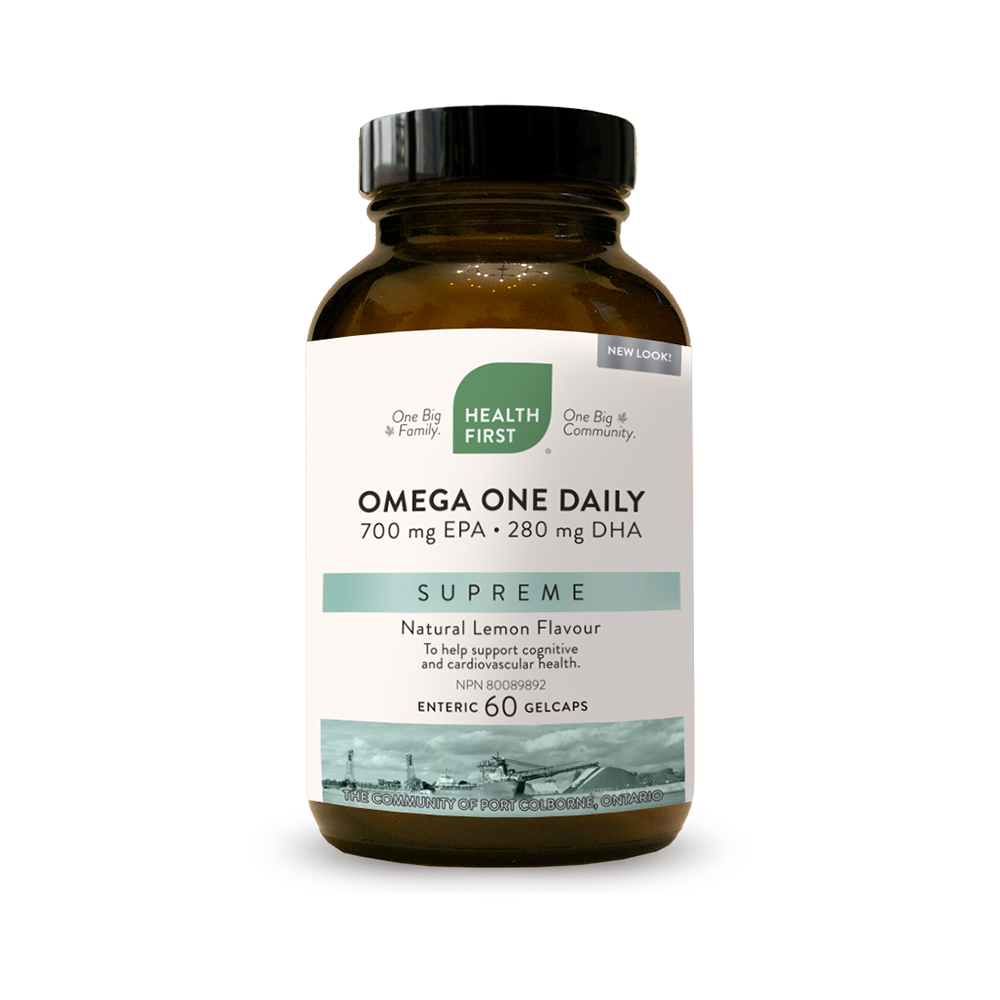 Health First Omega Supreme One Daily, 60 enteric coated gelcaps - Lemon