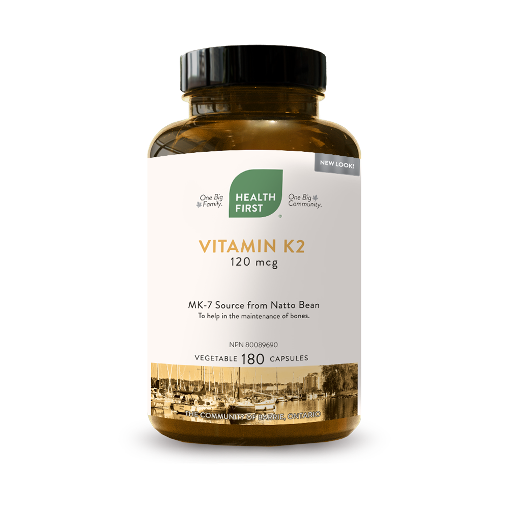 Health First Vitamin K2, 180 vegetable capsules