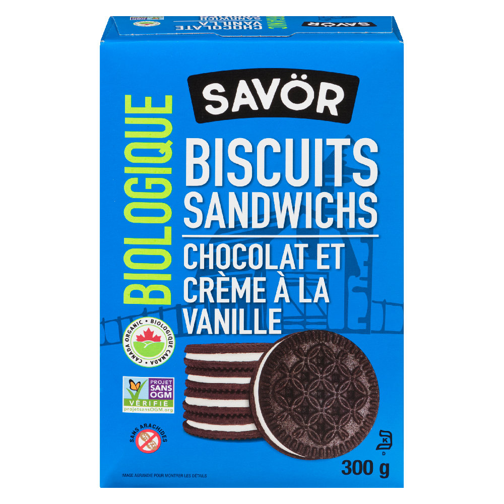 Savor Chocolate Vanilla Creme Cookies 300g