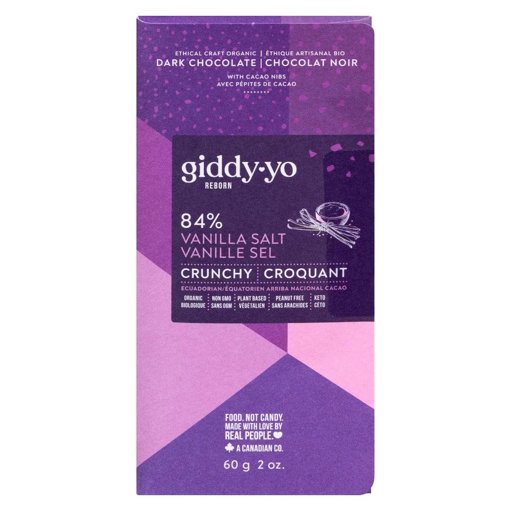Vanilla Salt Crunchy Chocolate Bar 84% 60g