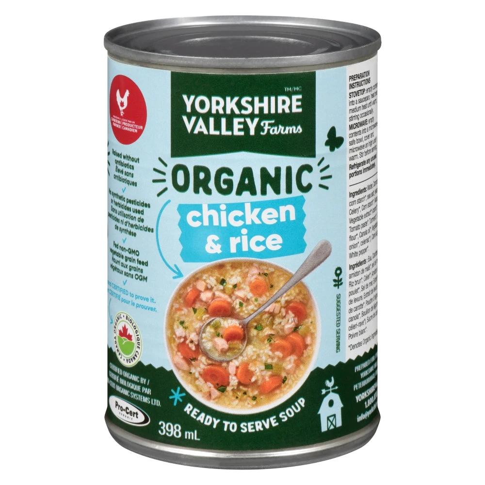 Chicken &amp; Rice Organic Canned Soup 398ml