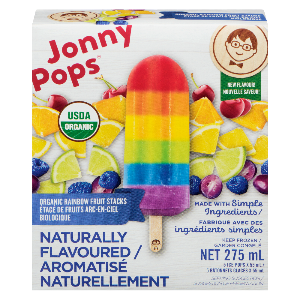 Rainbow Fruit Stacks Ice Pops Organic 5x55ml