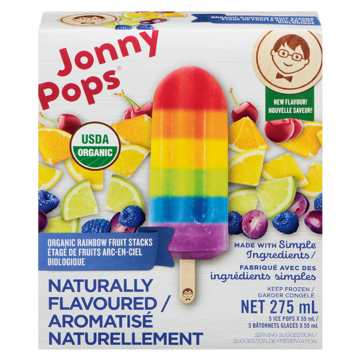Rainbow Fruit Stacks Ice Pops Organic 5x55ml