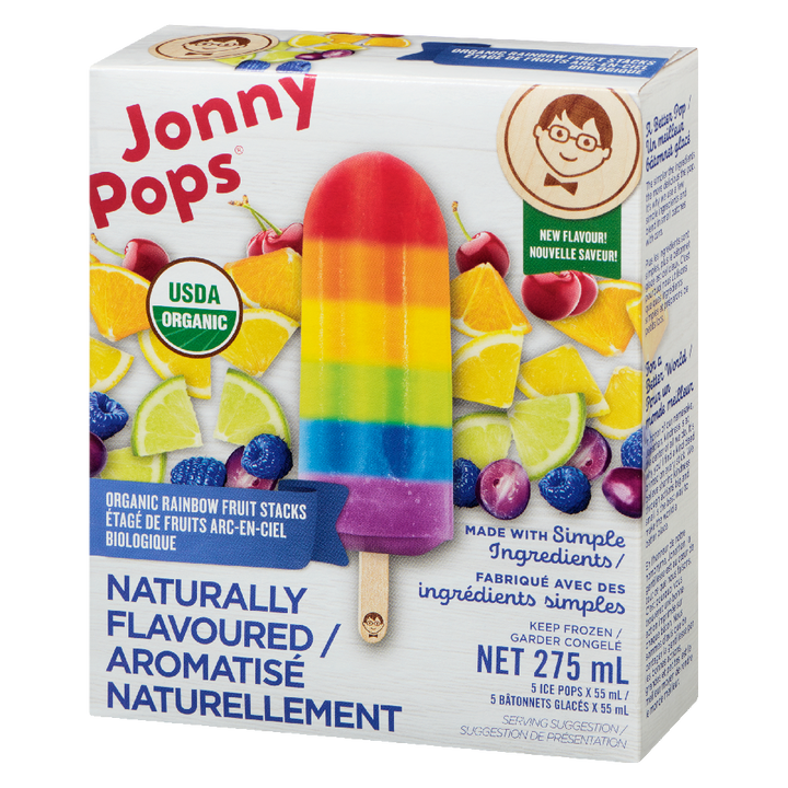 Rainbow Fruit Stacks Ice Pops Organic 5x55ml