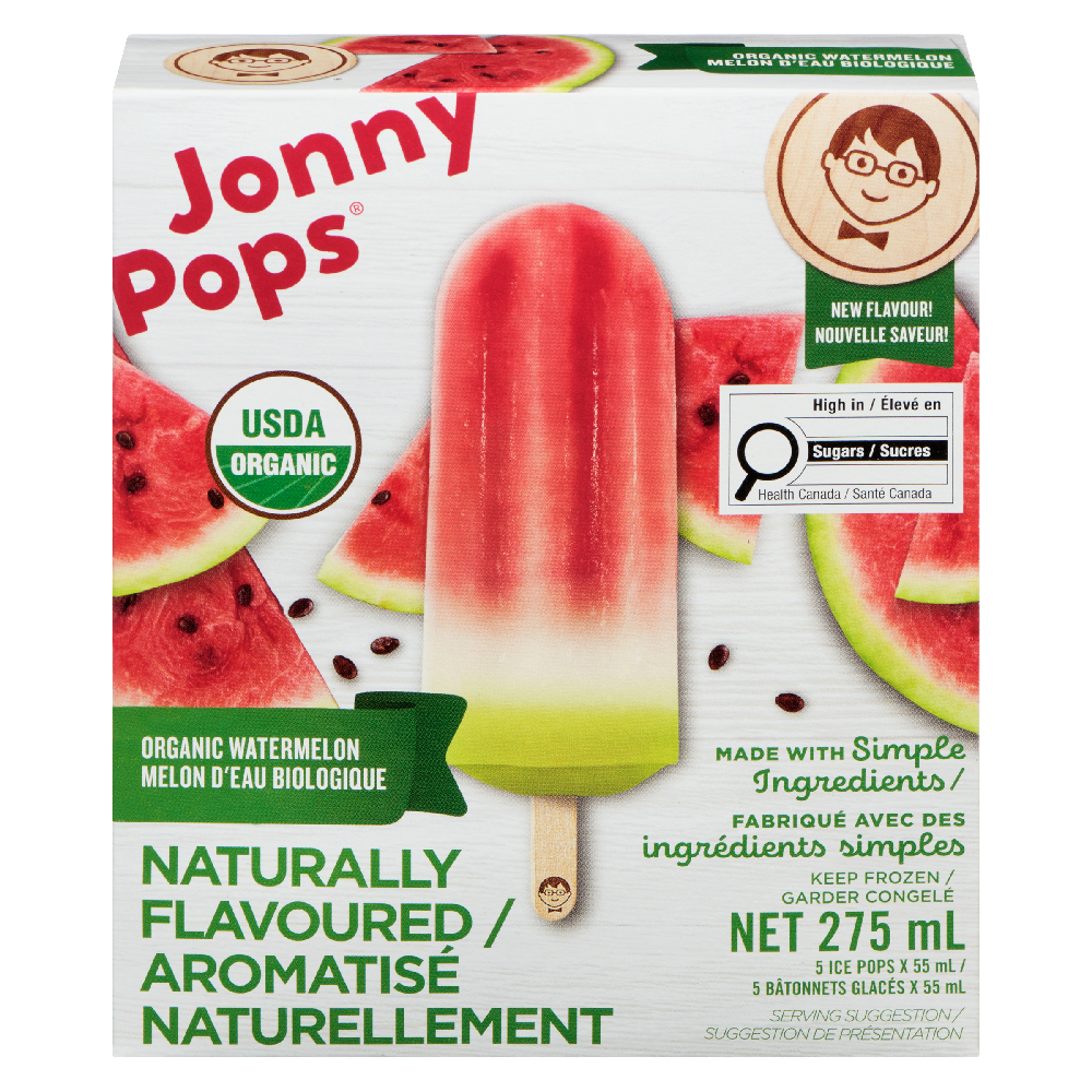 Watermelon Ice Pops Organic 5x55ml