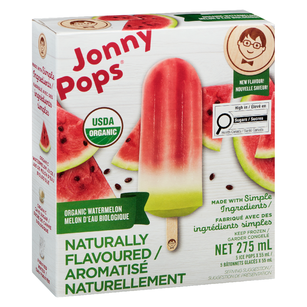 Watermelon Ice Pops Organic 5x55ml