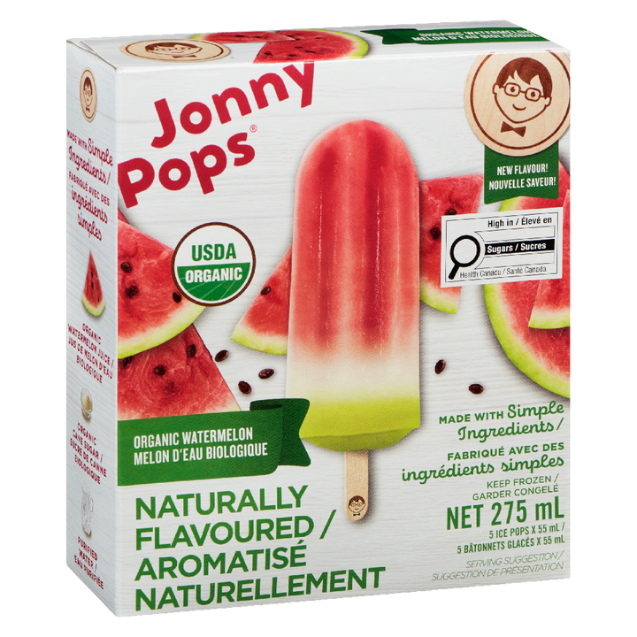 Watermelon Ice Pops Organic 5x55ml