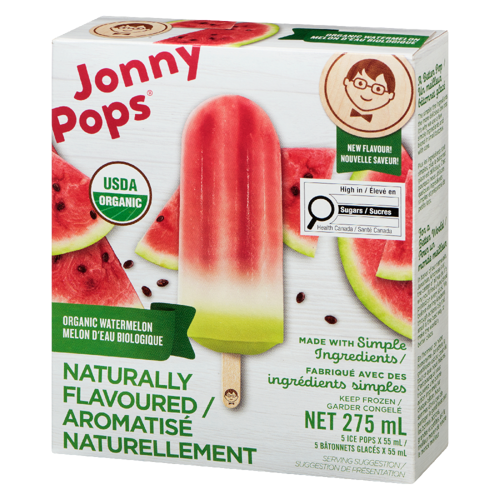 Watermelon Ice Pops Organic 5x55ml
