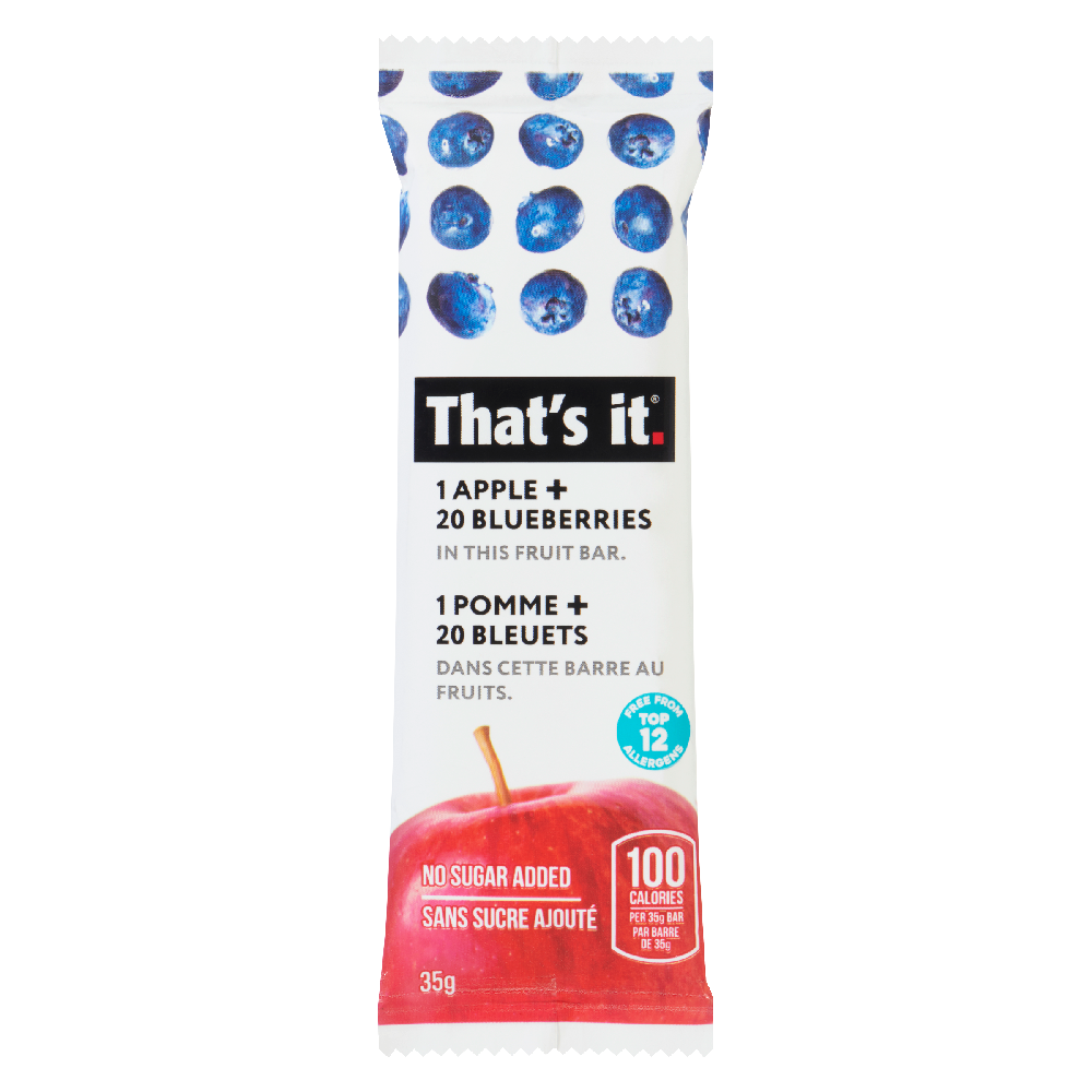 THAT'S IT FRUIT BAR APPLE BLUEBERRY 35G