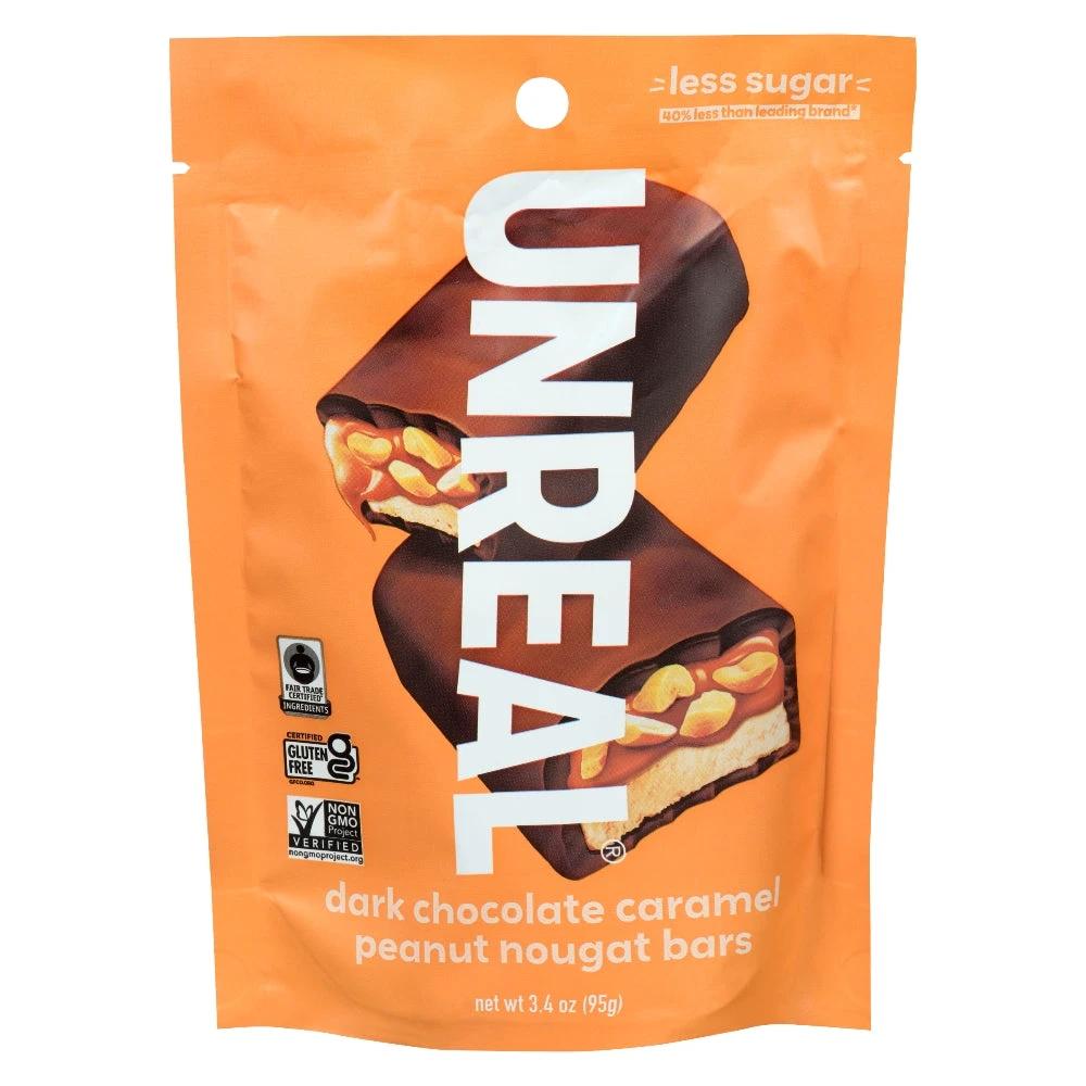 Unreal Dark Chocolate Peanut Caramel Bars 94g