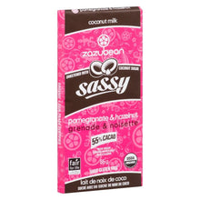 Load image into Gallery viewer, Sassy Pom &amp; Hazelnut Vegan Chocolate Bar 85g